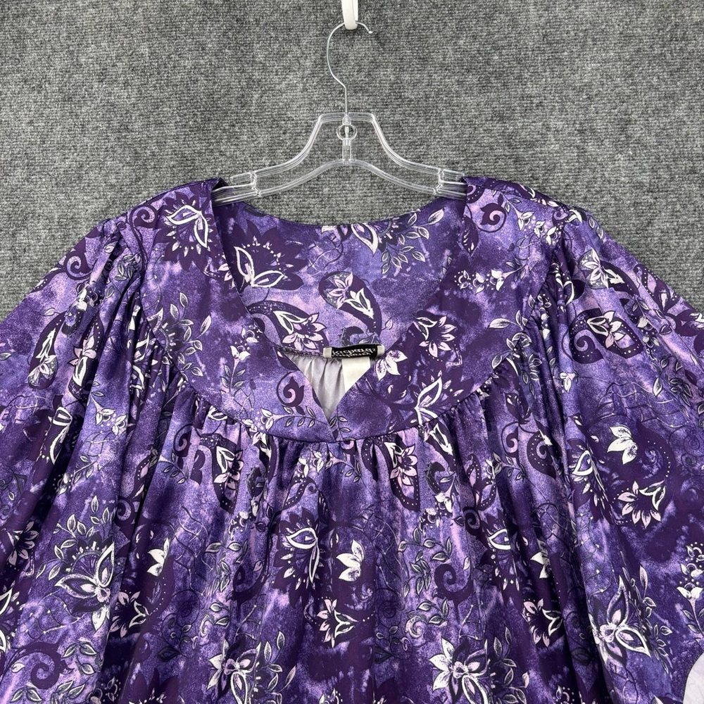 Vintage Anthony Richards Purple Floral Muumuu Wom… - image 2